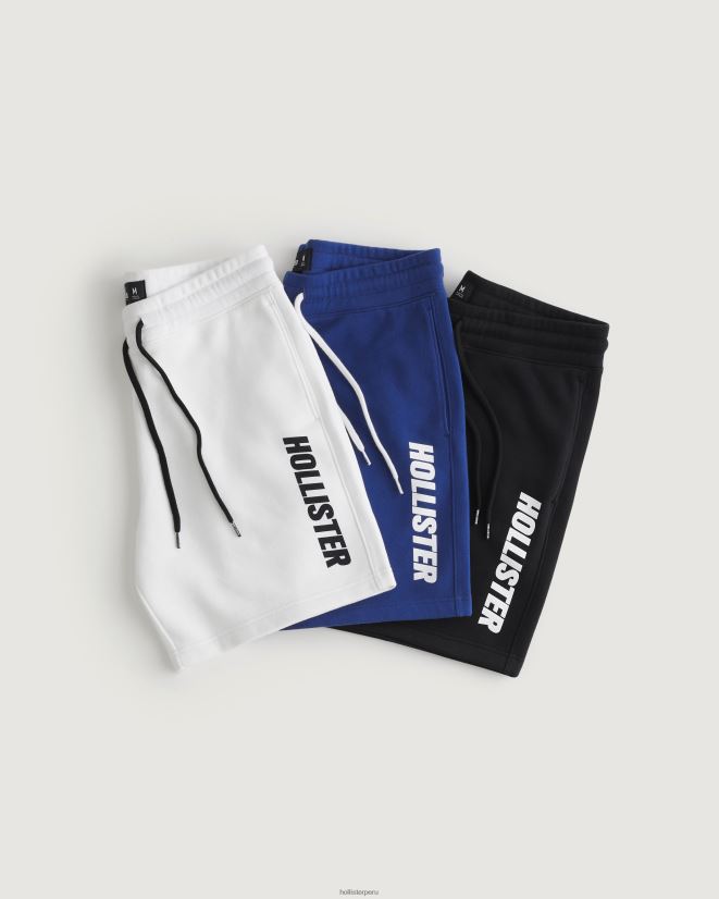 educación física Hollister Pack de 3 shorts de polar con gráfico de logo de 7'' multi 086N621406 hombres fondos