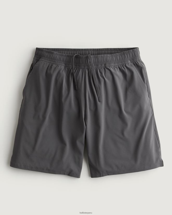 educación física Hollister pantalones cortos activos gilly hicks 7'' gris oscuro 086N621236 hombres fondos