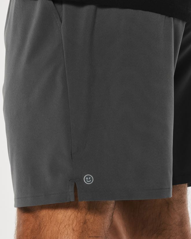educación física Hollister pantalones cortos activos gilly hicks 7\'\' gris oscuro 086N621236 hombres fondos
