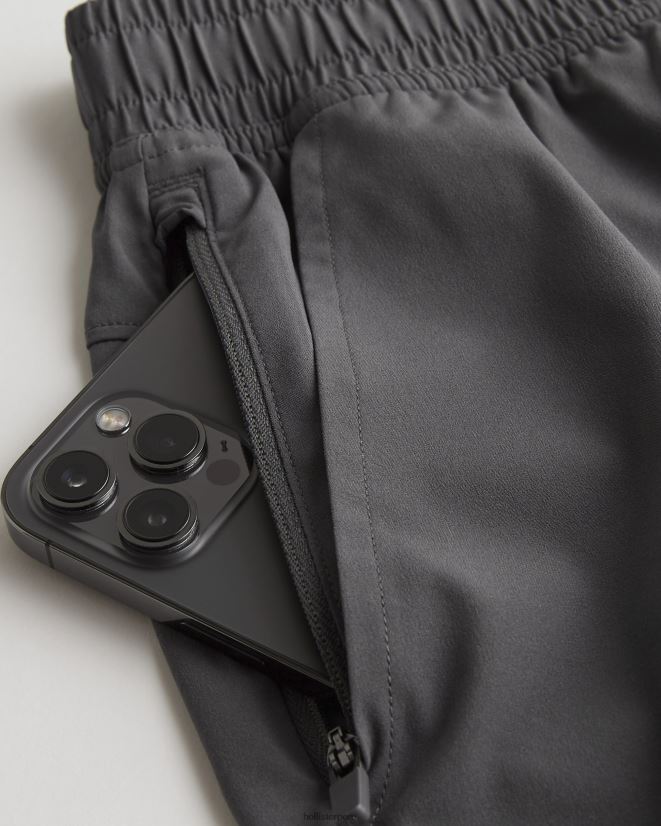 educación física Hollister pantalones cortos activos gilly hicks 7\'\' gris oscuro 086N621236 hombres fondos