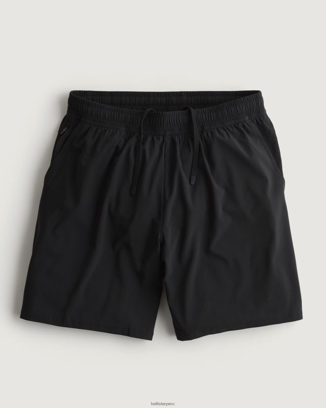 educación física Hollister pantalones cortos activos gilly hicks 7'' negro 086N621215 hombres fondos