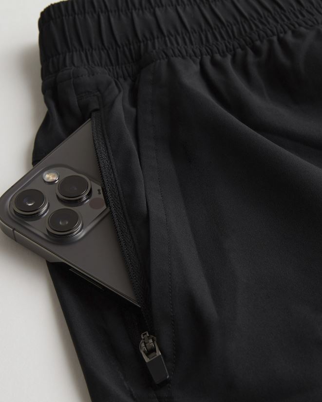 educación física Hollister pantalones cortos activos gilly hicks 7\'\' negro 086N621215 hombres fondos