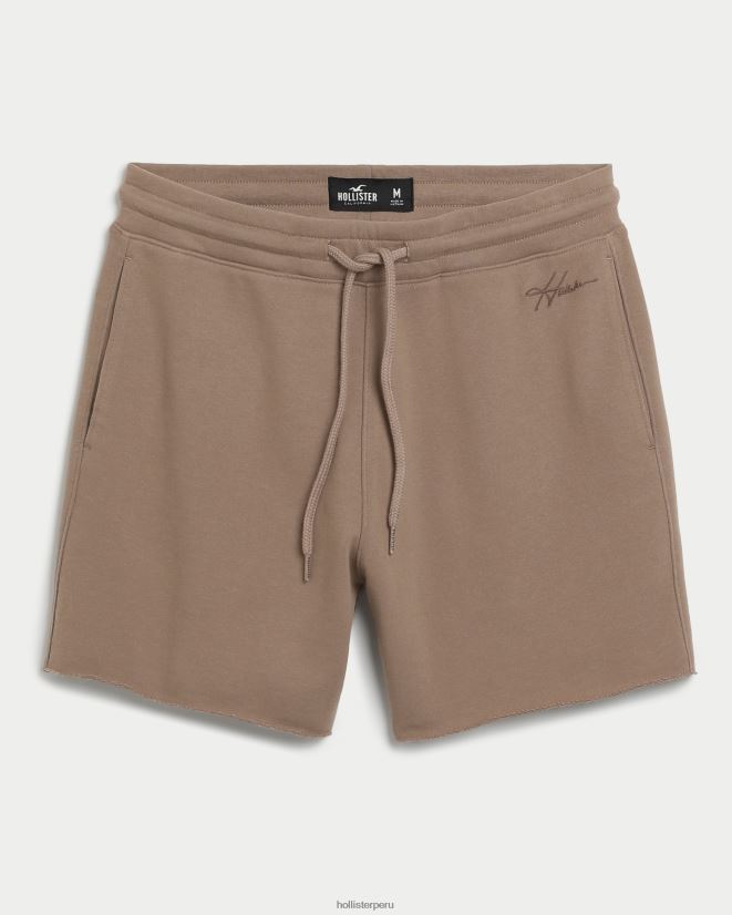 educación física Hollister pantalones cortos de felpa de 5'' marrón claro 086N621143 hombres fondos