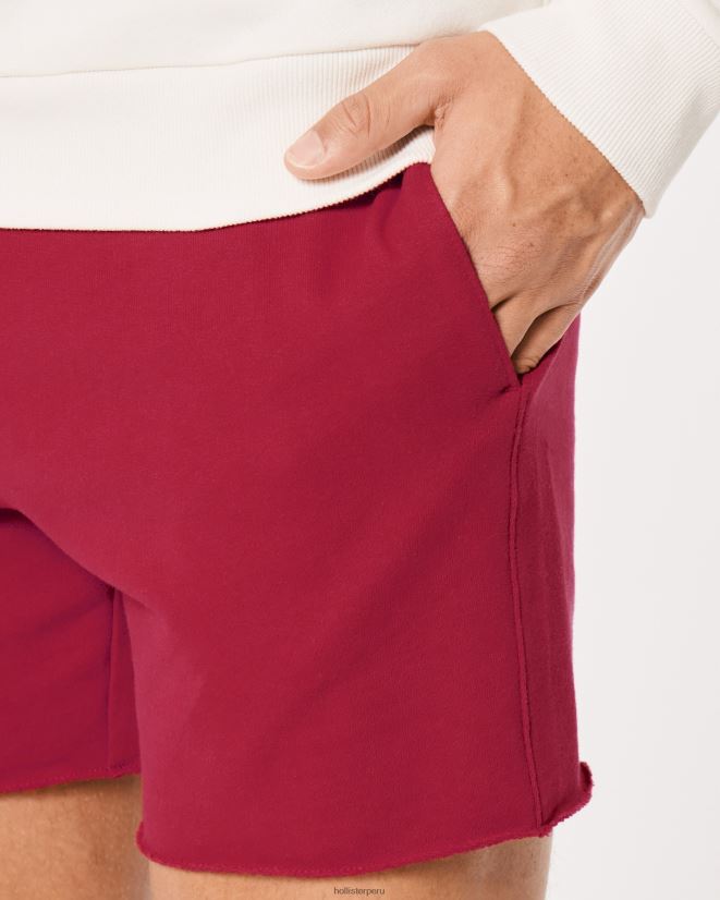 educación física Hollister pantalones cortos de felpa de 5\'\' rojo 086N621212 hombres fondos
