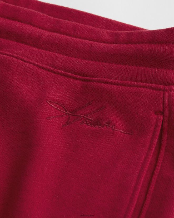 educación física Hollister pantalones cortos de felpa de 5\'\' rojo 086N621212 hombres fondos