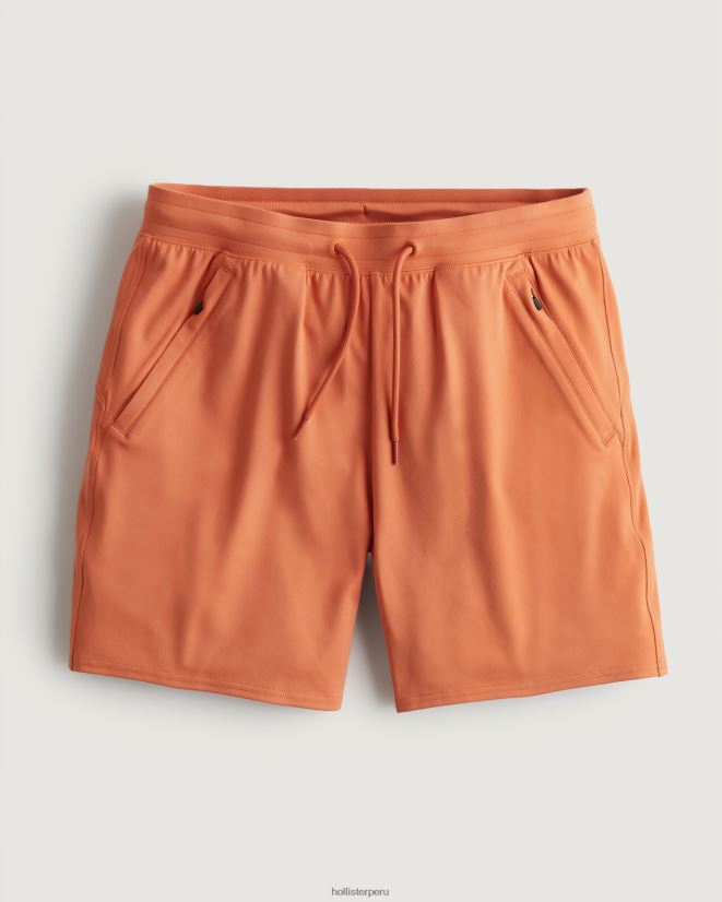 educación física Hollister pantalones cortos de recarga activa gilly hicks 7'' naranja 086N621321 hombres fondos