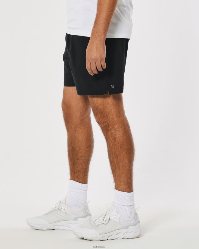 educación física Hollister pantalones cortos gilly hicks forrados activos 5\'\' negro 086N621216 hombres fondos
