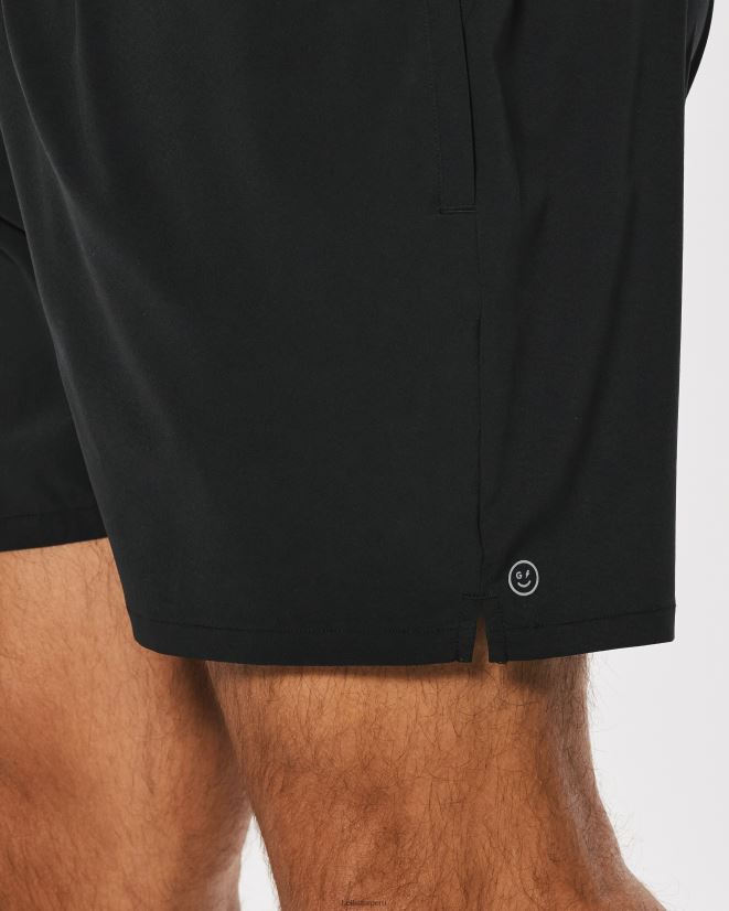 educación física Hollister pantalones cortos gilly hicks forrados activos 5\'\' negro 086N621216 hombres fondos