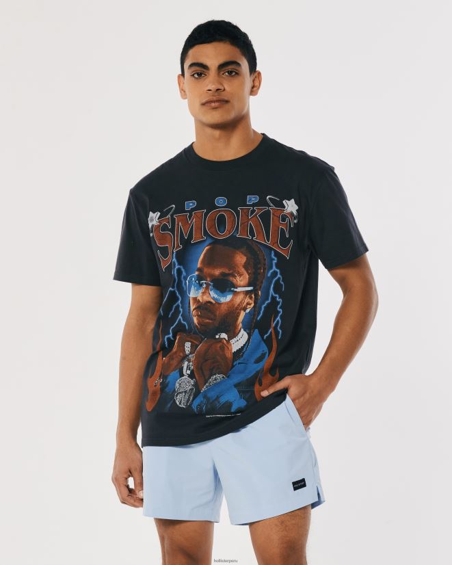 educación física Hollister pantalones cortos híbridos 5\'\' azul claro 086N621102 hombres fondos