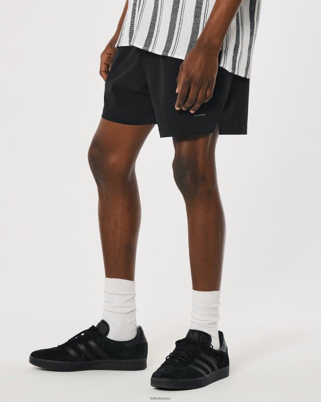 educación física Hollister pantalones cortos híbridos 5\'\' negro 086N621100 hombres fondos
