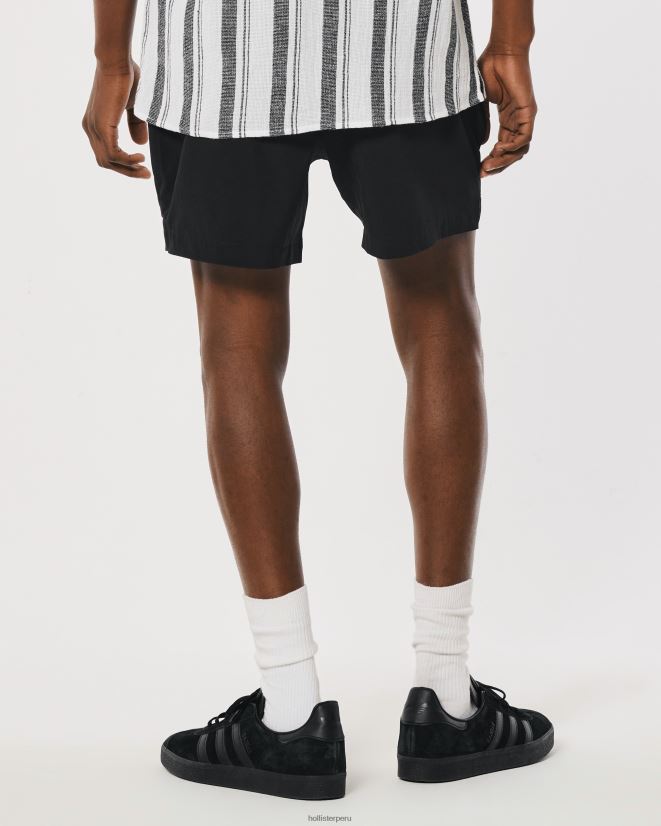 educación física Hollister pantalones cortos híbridos 5\'\' negro 086N621100 hombres fondos