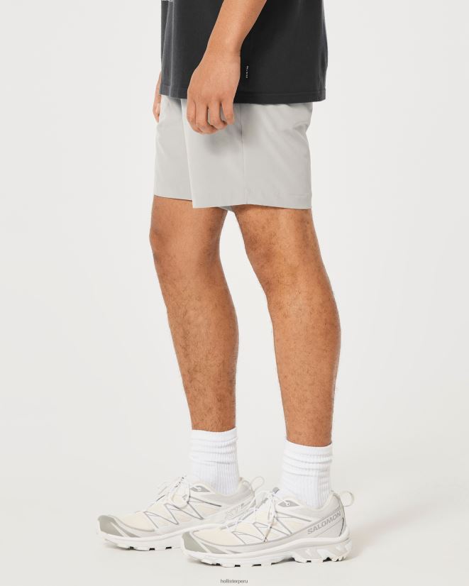 educación física Hollister pantalones cortos híbridos 7\'\' gris claro 086N621224 hombres fondos