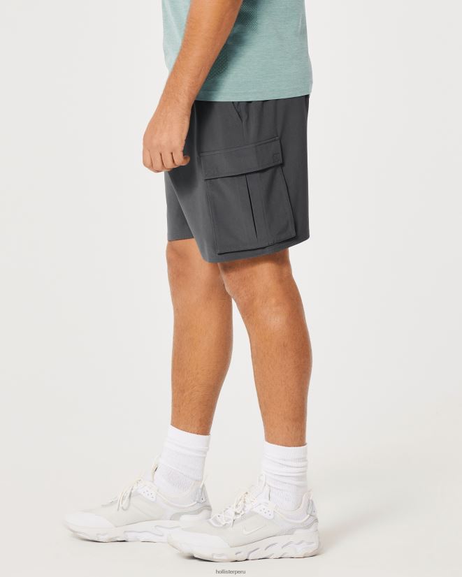educación física Hollister shorts cargo sin forro gilly hicks active 7\'\' gris oscuro 086N621324 hombres fondos