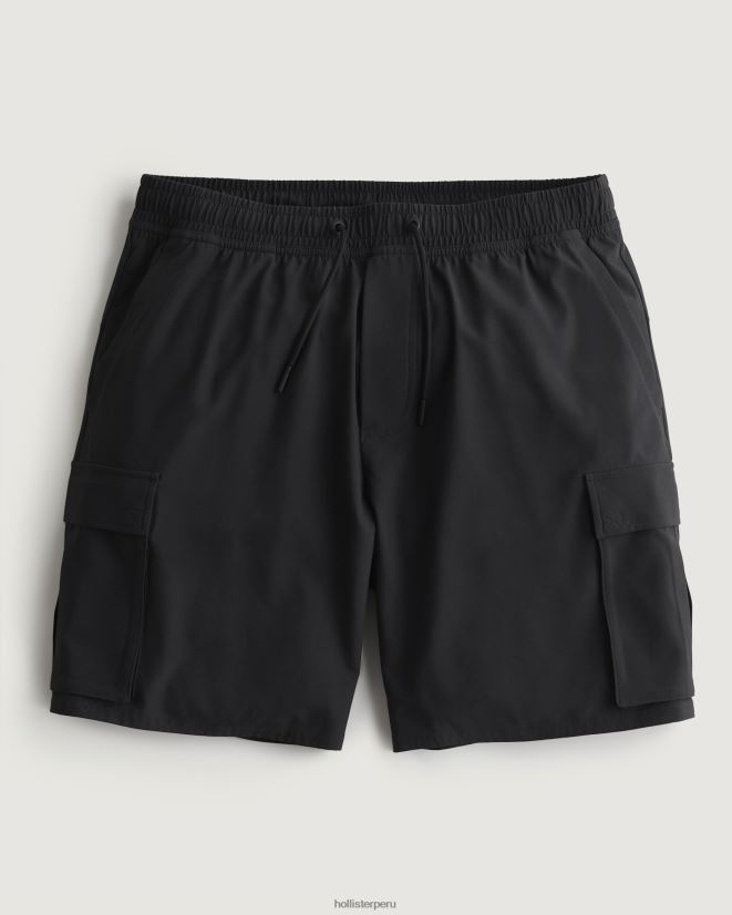 educación física Hollister shorts cargo sin forro gilly hicks active 7'' negro 086N621349 hombres fondos