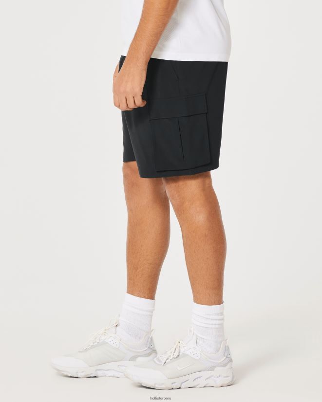 educación física Hollister shorts cargo sin forro gilly hicks active 7\'\' negro 086N621349 hombres fondos