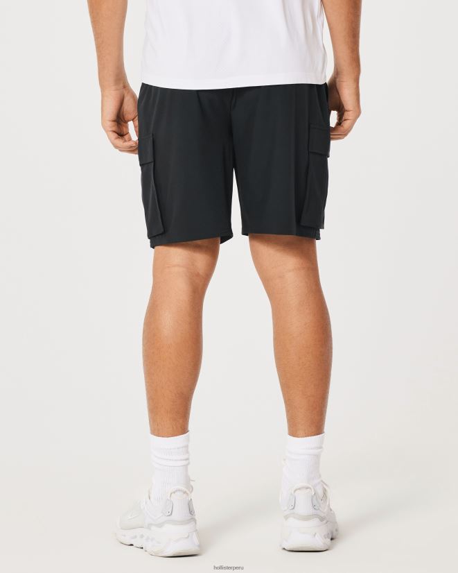 educación física Hollister shorts cargo sin forro gilly hicks active 7\'\' negro 086N621349 hombres fondos