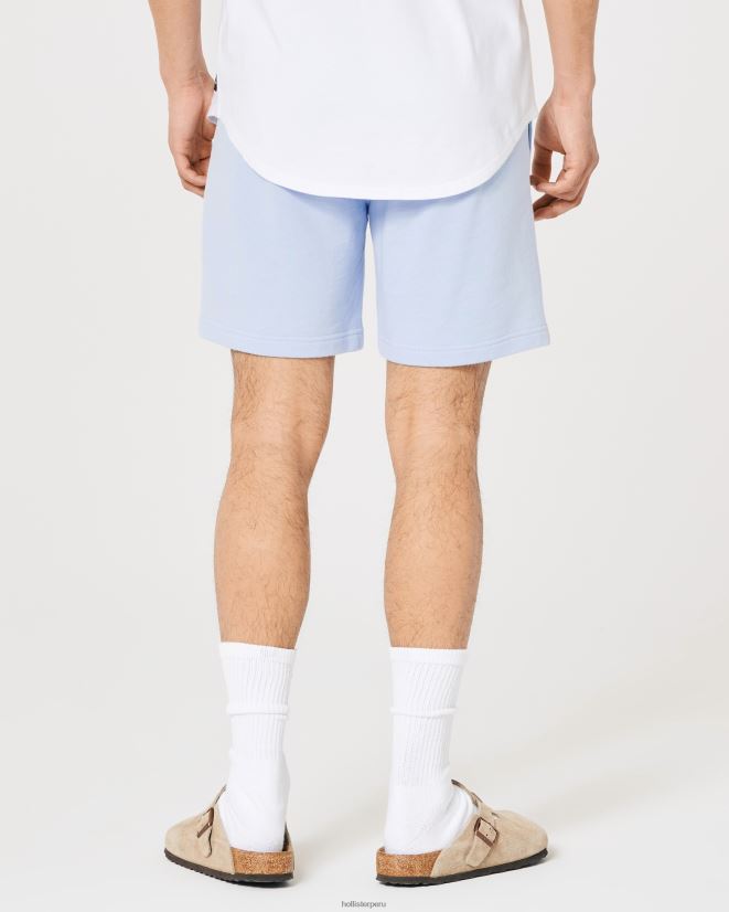 educación física Hollister shorts de 7\'\' con gráfico de logo de vellón que cambia de color azul claro 086N621264 hombres fondos