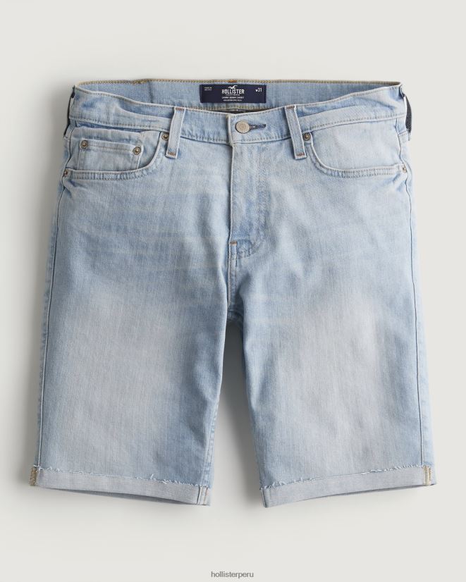 educación física Hollister shorts de mezclilla skinny lavado claro 9'' lavado ligero 086N621232 hombres fondos