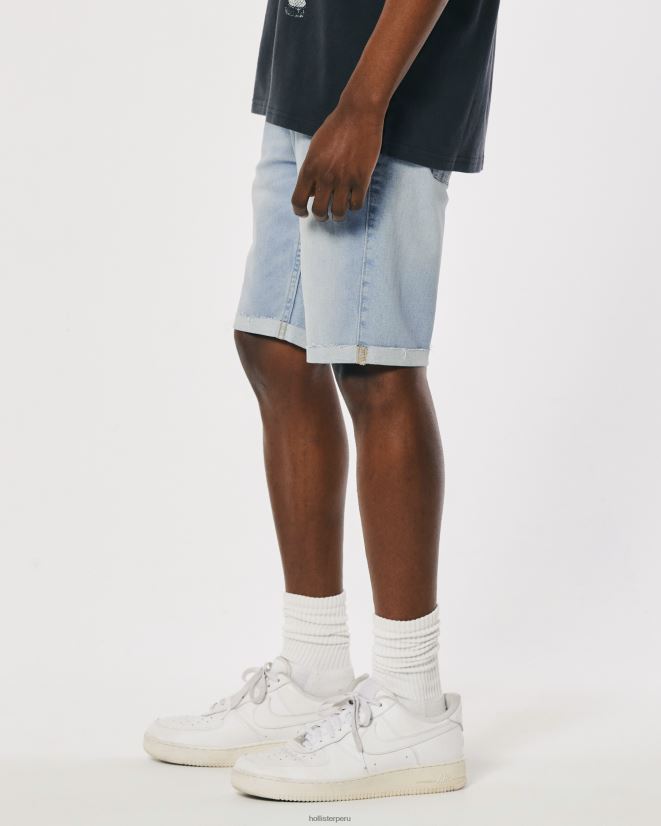 educación física Hollister shorts de mezclilla skinny lavado claro 9\'\' lavado ligero 086N621232 hombres fondos