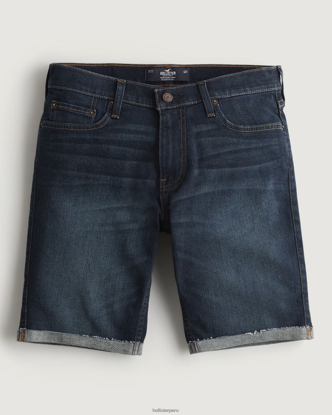 educación física Hollister shorts de mezclilla skinny lavado oscuro 9'' lavado oscuro 086N621203 hombres fondos