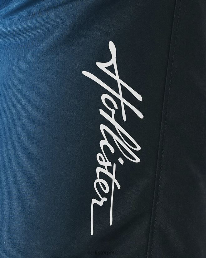 educación física Hollister shorts de playa 9\'\' ombre blanco a azul marino 086N621288 hombres fondos