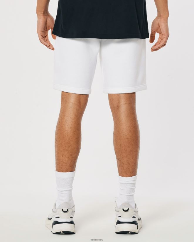 educación física Hollister shorts de polar con gráfico de logo 9\'\' blanco 086N621164 hombres fondos