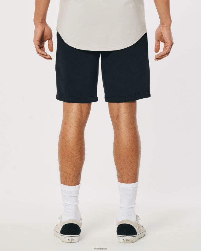 educación física Hollister shorts de polar con gráfico de logo 9\'\' negro 086N621130 hombres fondos