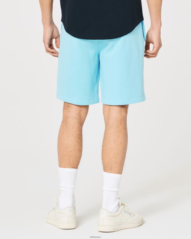 educación física Hollister shorts de polar con gráfico de logo 9\'\' turquesa 086N621163 hombres fondos