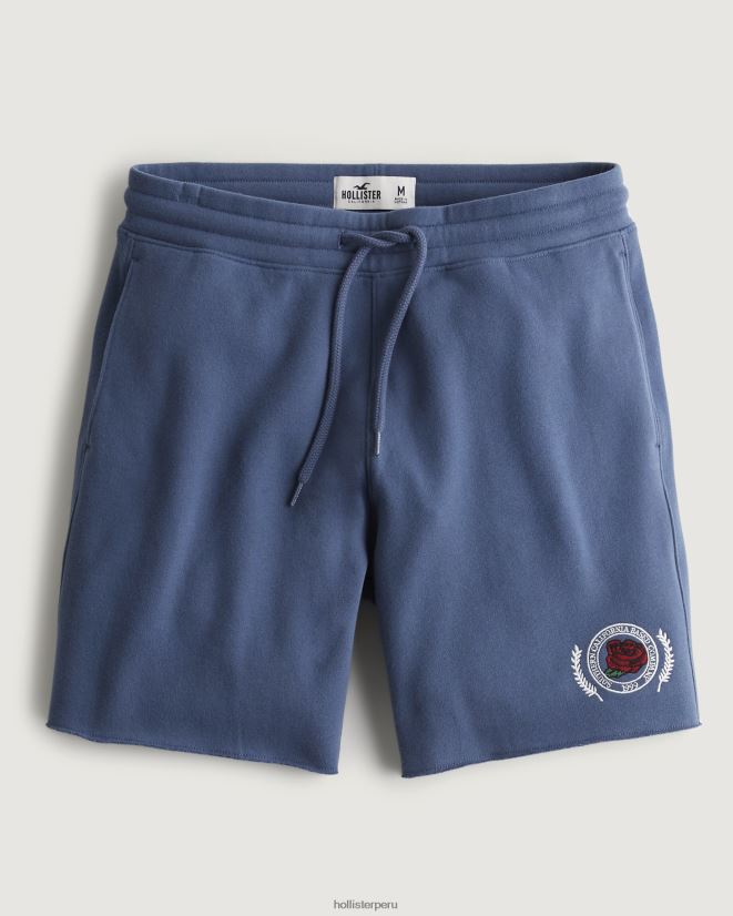 educación física Hollister shorts de polar con gráfico universitario de 7'' Armada 086N621340 hombres fondos