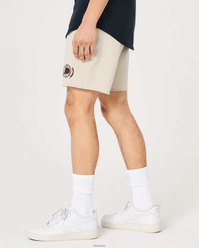 educación física Hollister shorts de polar con gráfico universitario de 7\'\' broncearse 086N621368 hombres fondos