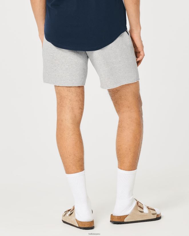 educación física Hollister shorts de polar con gráfico universitario de 7\'\' cuero gris 086N621335 hombres fondos