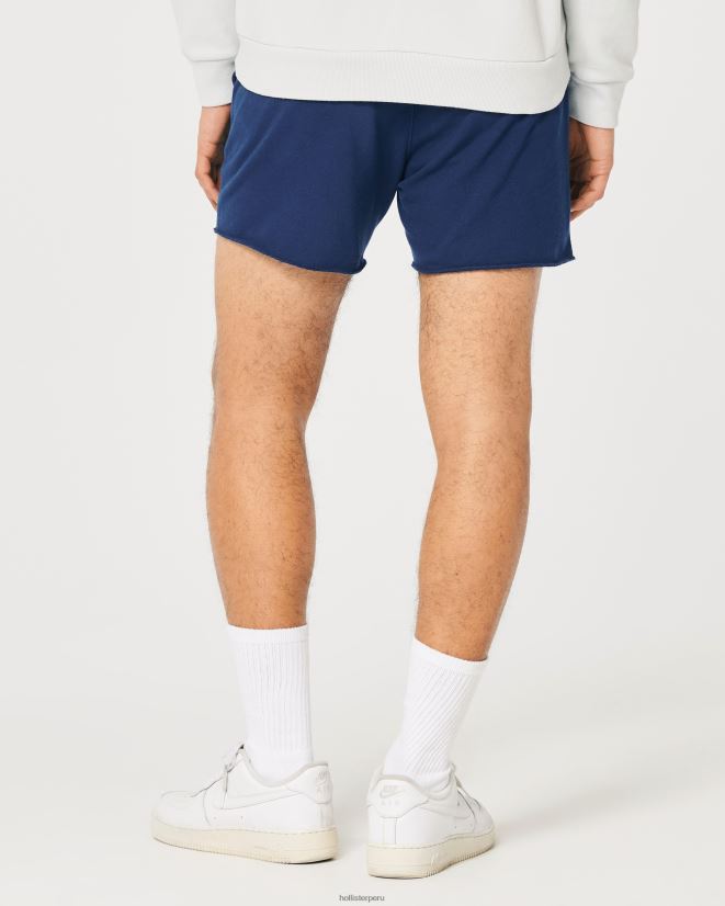 educación física Hollister shorts de rizo con logo de 5\'\' azul oscuro 086N621185 hombres fondos