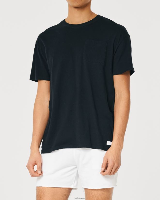 educación física Hollister shorts de rizo con logo de 5\'\' blanco 086N621331 hombres fondos