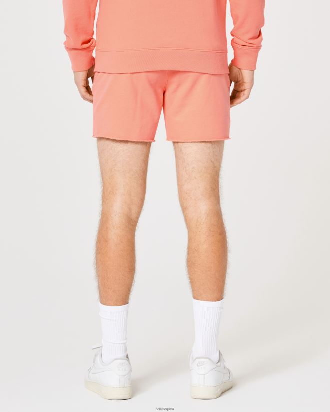educación física Hollister shorts de rizo con logo de 5\'\' coral 086N621221 hombres fondos