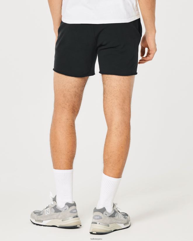 educación física Hollister shorts de rizo con logo de 5\'\' negro 086N621135 hombres fondos
