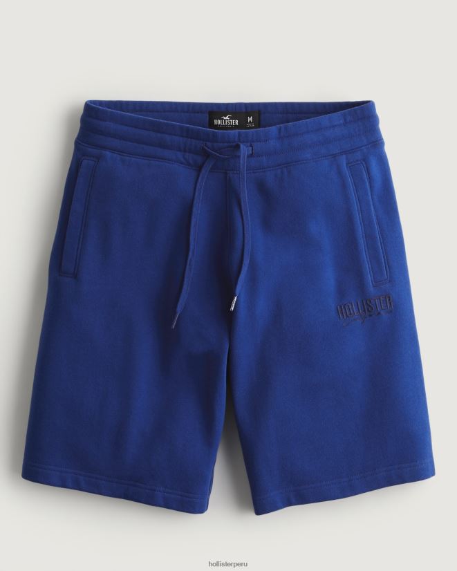 educación física Hollister shorts de vellón con logo 9'' azul 086N621279 hombres fondos
