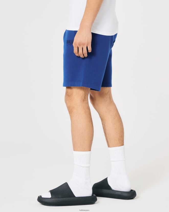 educación física Hollister shorts de vellón con logo 9\'\' azul 086N621279 hombres fondos
