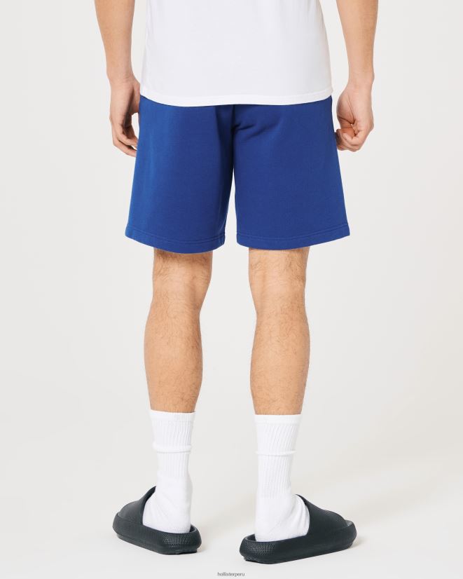 educación física Hollister shorts de vellón con logo 9\'\' azul 086N621279 hombres fondos