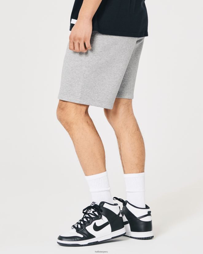 educación física Hollister shorts de vellón con logo 9\'\' cuero gris 086N621287 hombres fondos