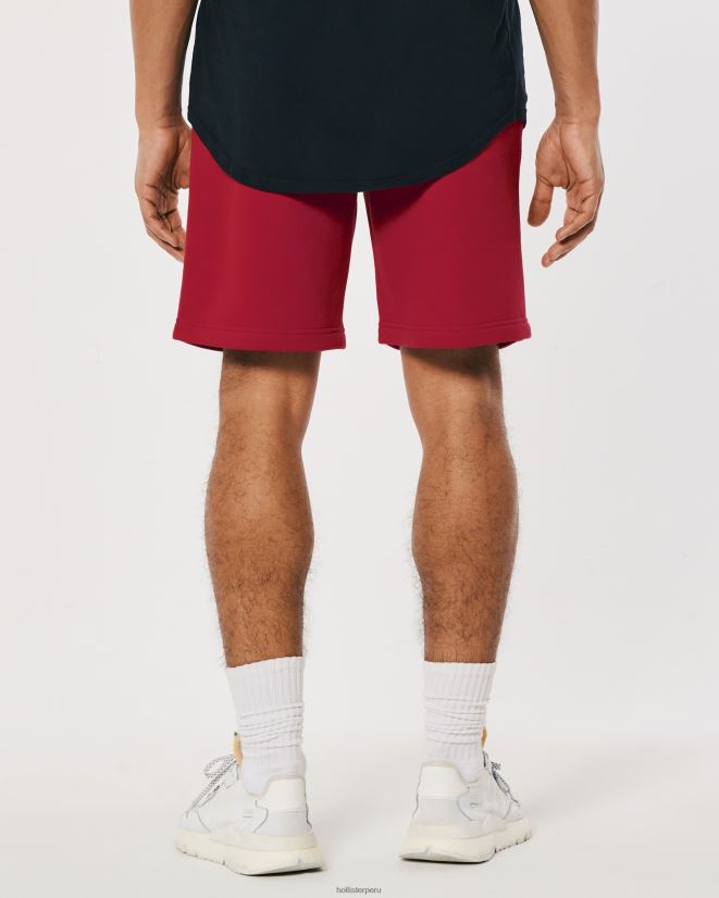 educación física Hollister shorts de vellón con logo brillante de 9\'\' rojo 086N621273 hombres fondos