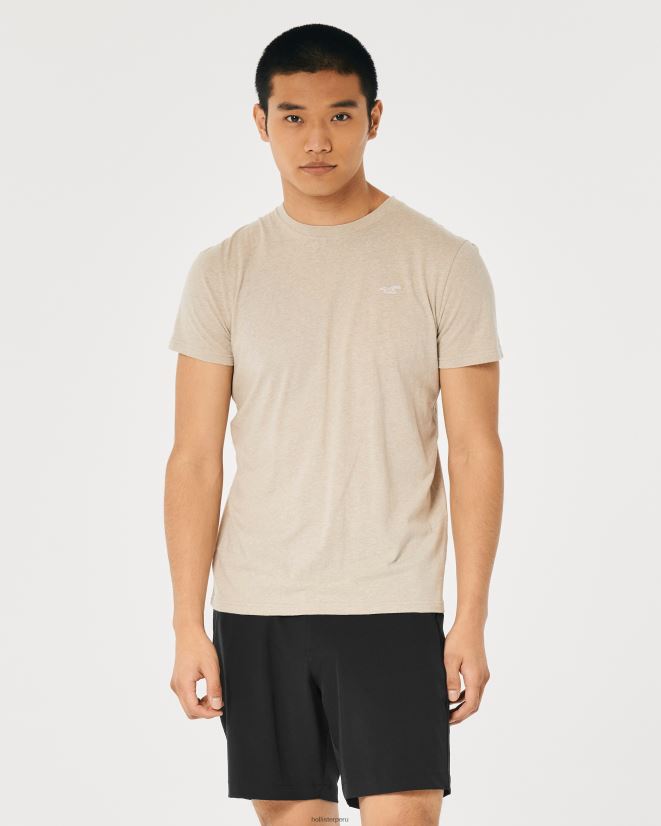 educación física Hollister shorts híbridos flat-front 7\'\' negro 086N621194 hombres fondos