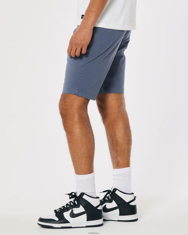educación física Hollister pantalones cortos jogger de sarga 9\'\' azul 086N621146 hombres fondos