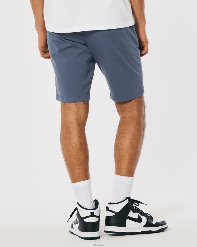 educación física Hollister pantalones cortos jogger de sarga 9\'\' azul 086N621146 hombres fondos