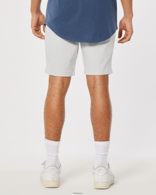 educación física Hollister pantalones cortos jogger de sarga 9\'\' gris claro 086N621204 hombres fondos
