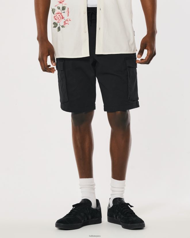 educación física Hollister shorts jogger cargo 9\'\' negro 086N621103 hombres fondos