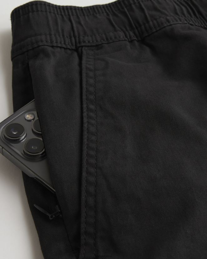 educación física Hollister shorts jogger cargo 9\'\' negro 086N621103 hombres fondos