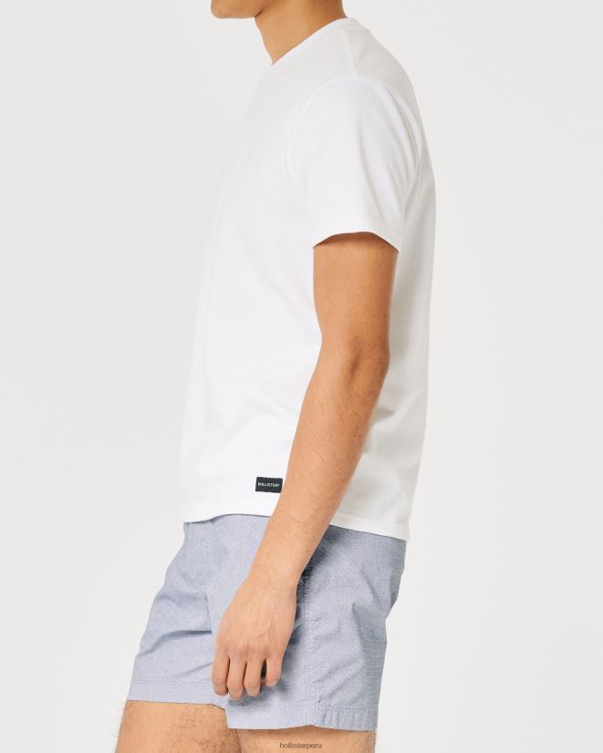 educación física Hollister shorts jogger de sarga con microrayas 5\'\' microraya azul 086N621178 hombres fondos