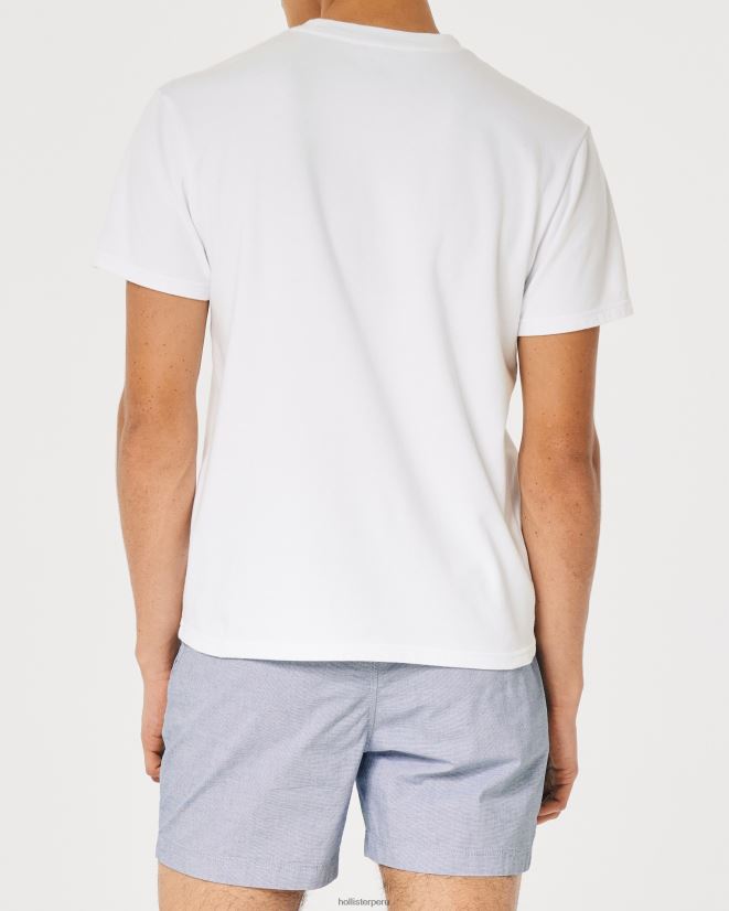 educación física Hollister shorts jogger de sarga con microrayas 5\'\' microraya azul 086N621178 hombres fondos