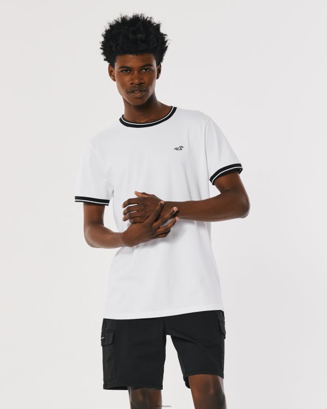 educación física Hollister shorts tipo jogger cargo de sarga 7\'\' negro 086N621105 hombres fondos