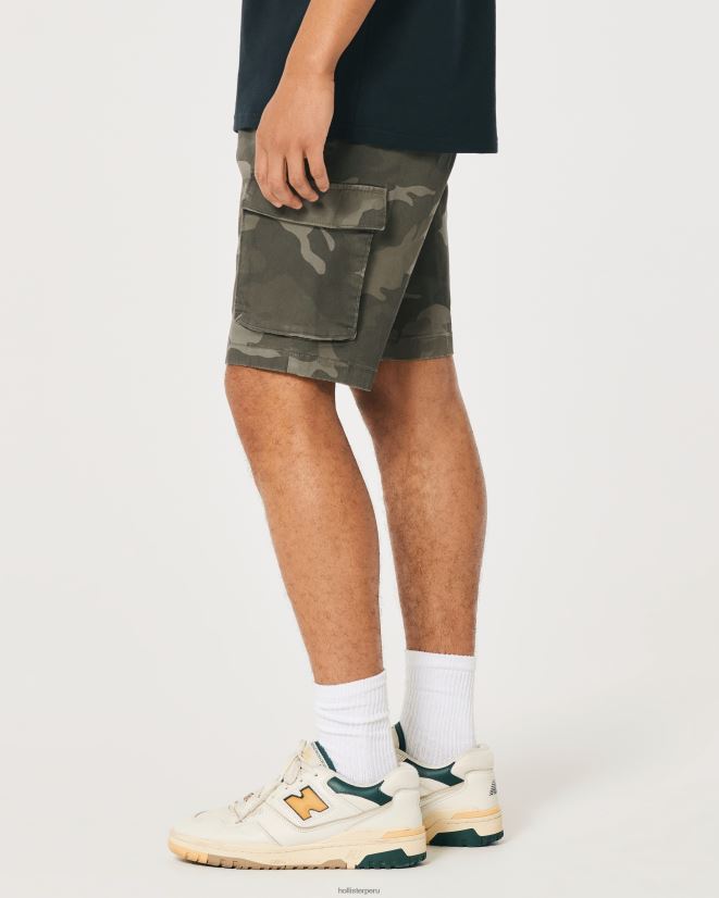 educación física Hollister shorts tipo jogger cargo de sarga 9\'\' camuflaje 086N621233 hombres fondos